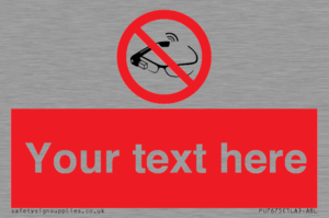 Custom prohibition Use of smart glasses prohibited